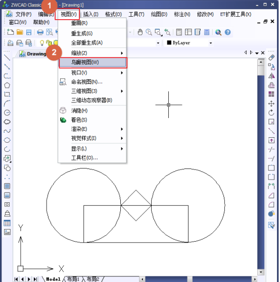 CAD怎么控制鳥(niǎo)瞰視圖？